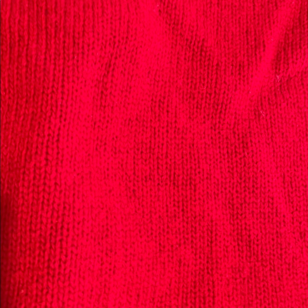 GAP Vintage 100% Lambswool Vneck Large Red Sweater - Picture 6 of 14